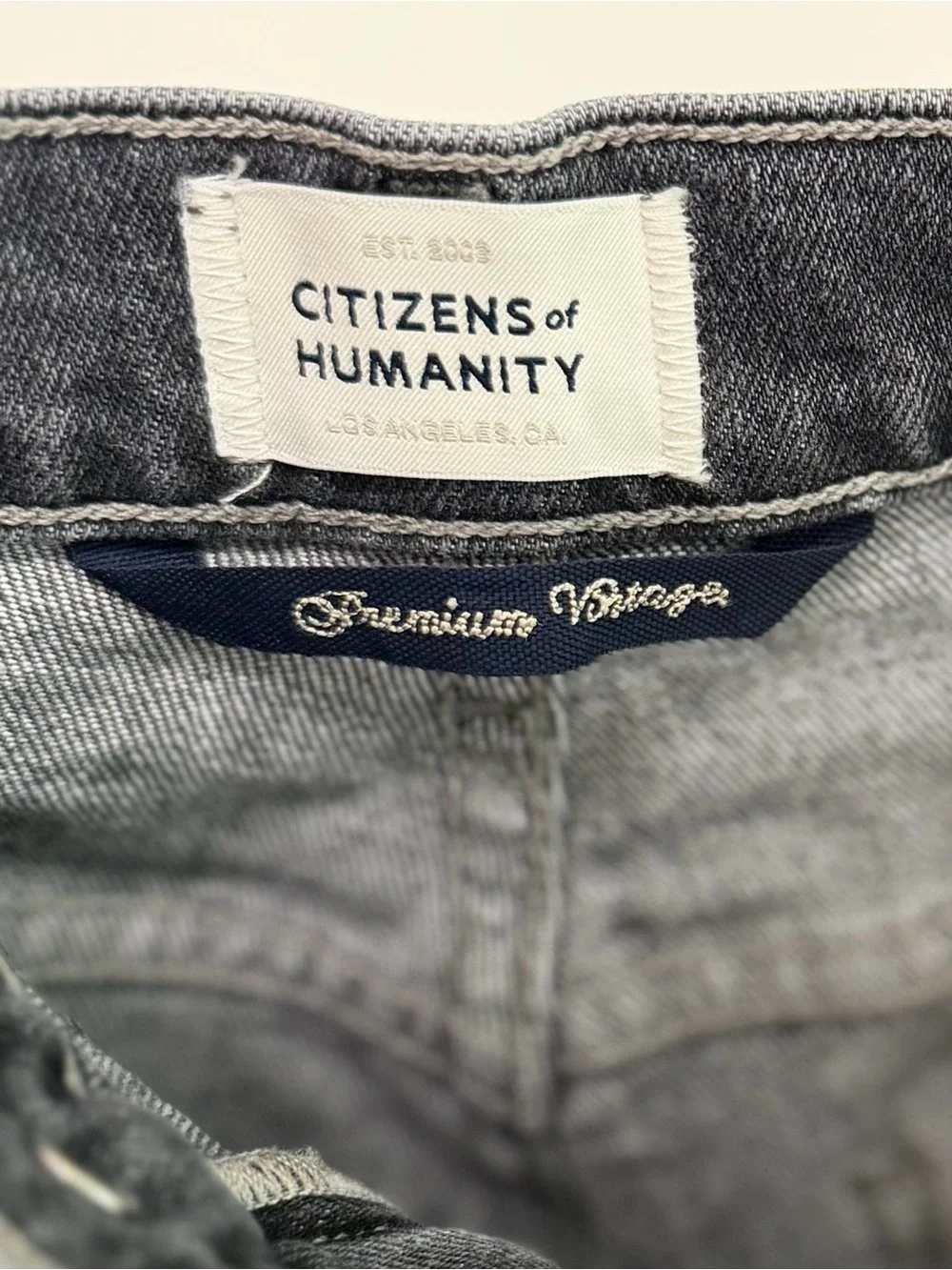 Citizens of Humanity Olivia Premium Vintage Gray High Rise Slim Jeans Size 27
